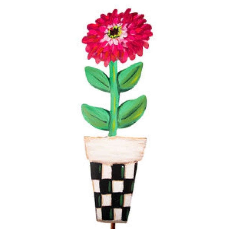 The Round Top Collection Pot Stakes | Elegant Zinnia Pot