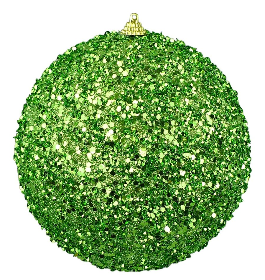 Liberty Floral Mardi Gras | Green Decorative Ball, 7"