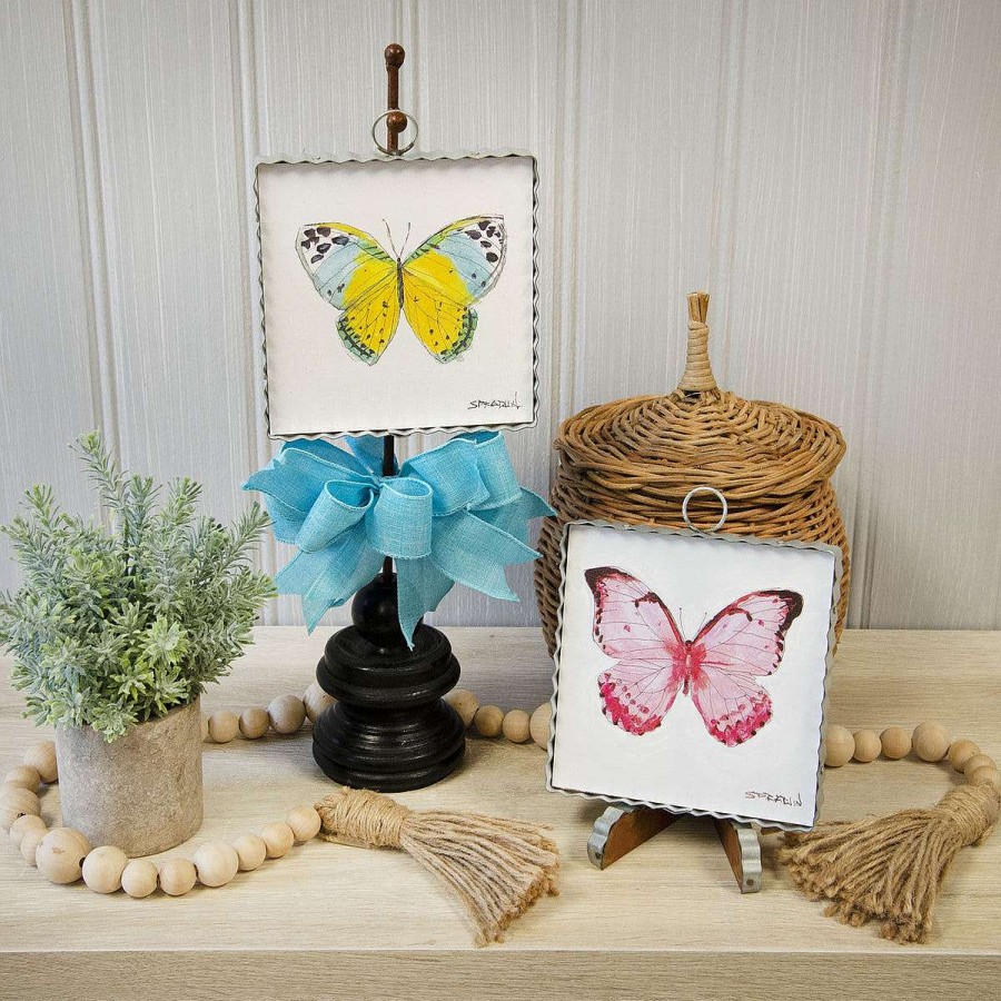 The Round Top Collection Table Decor | Yellow Butterfly Mini Gallery Art