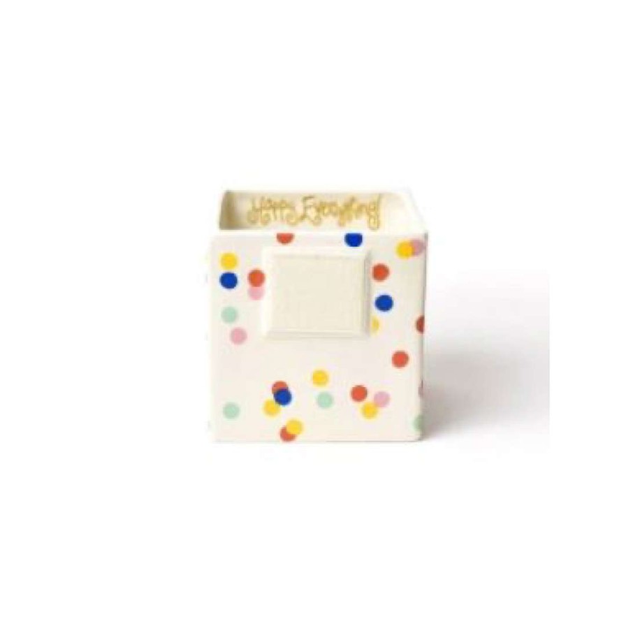 Happy Everything Decorative Containers | Happy Dot Small Nesting Cube By Happy Everything!