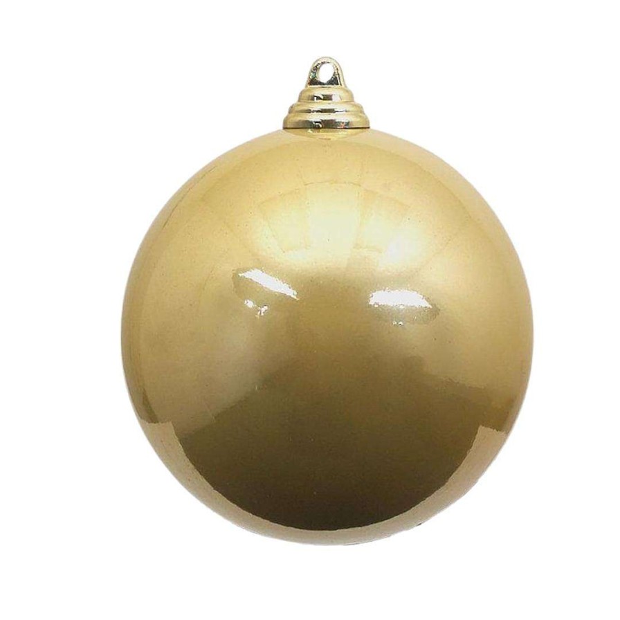 Farrisilk Mardi Gras | Gold Candy Apple Ball Ornament, 4"