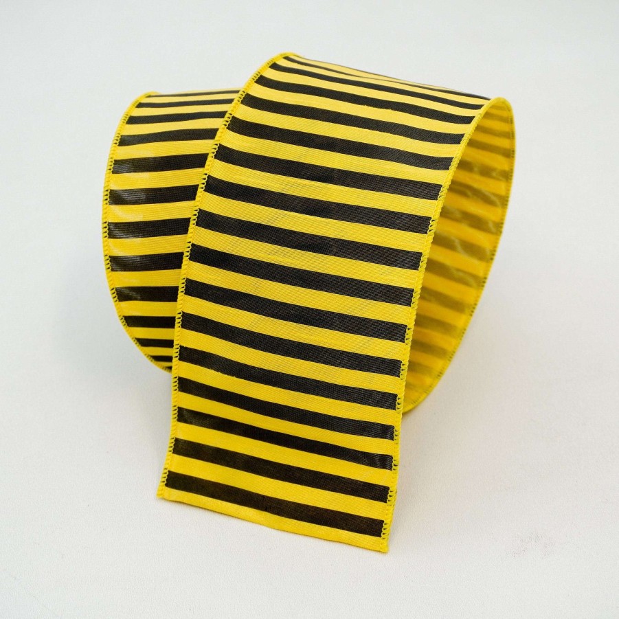 Farrisilk Ribbon | Bumblebee Stripe Ribbon 4"X10Yd