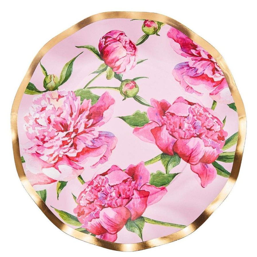 Sophistiplate Party Diy | Wavy Salad Plate, Pink Peonies