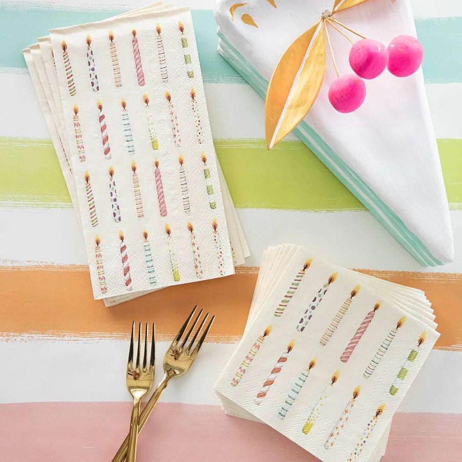 Hester & Cook Table Decor | Birthday Candle Cocktail Napkin Set