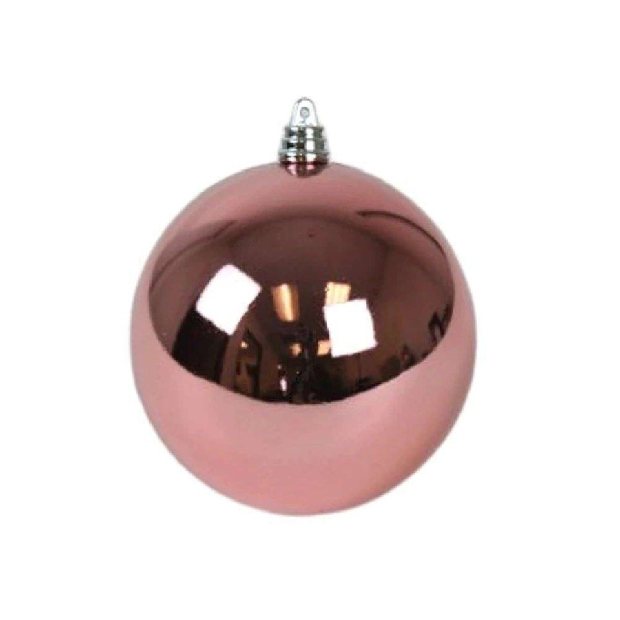 Farrisilk Ball Ornaments | Dusty Rose Shiny Ball Ornament, 4"