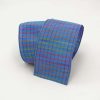Farrisilk Ribbon | Pastel Checks On Periwinkle Burlap 4"X10Yd