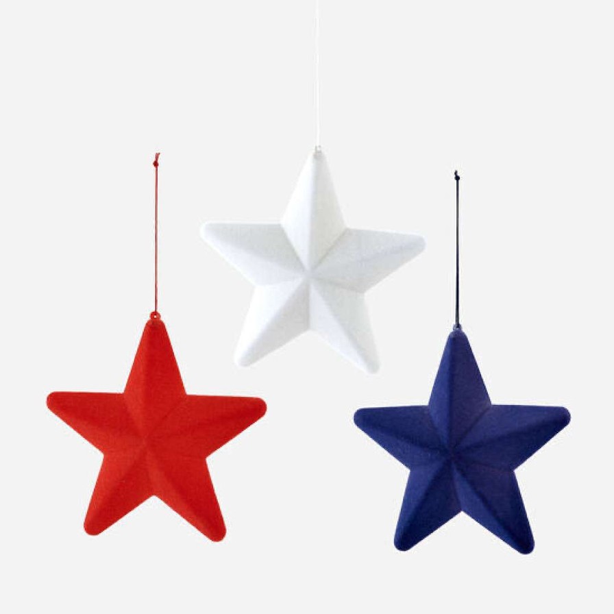 180 Degrees Home Accents | Flocked Hanging Stars, Medium