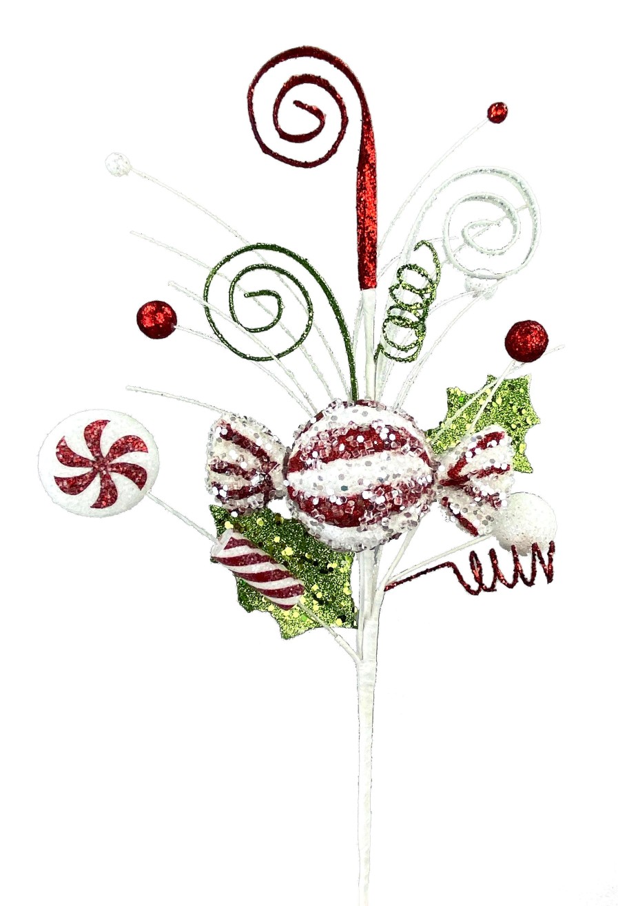 Liberty Floral Picks | Christmas Candy Mix Curly Pick