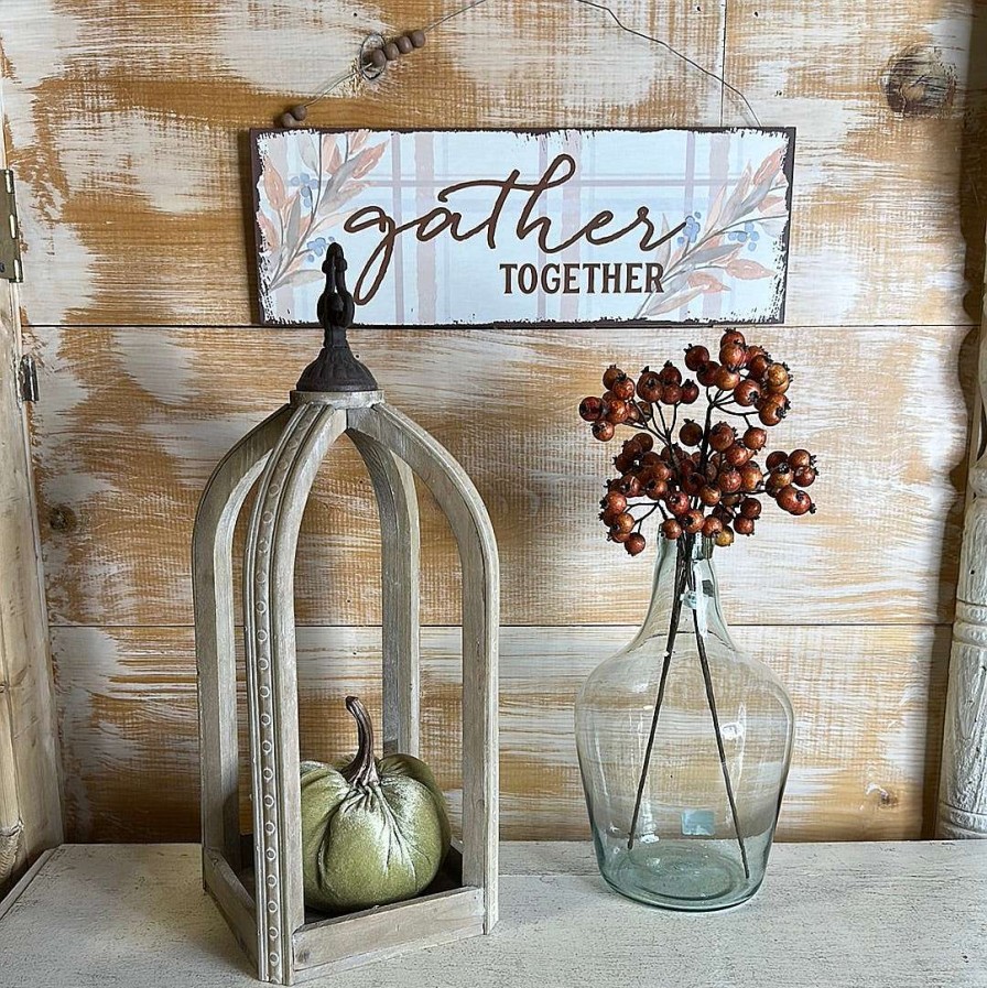 Burton & Burton Table Decor | Thankful Fall Plaid Sign