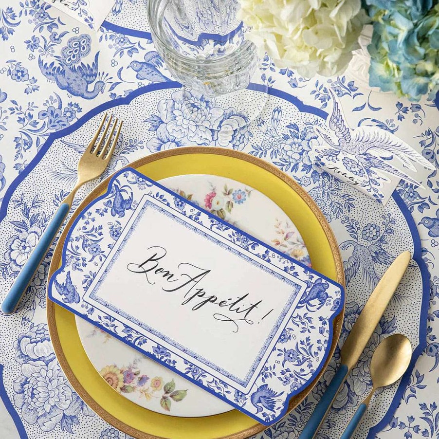 Hester & Cook Party Diy | Die-Cut Blue Asiatic Pheasants Sheets