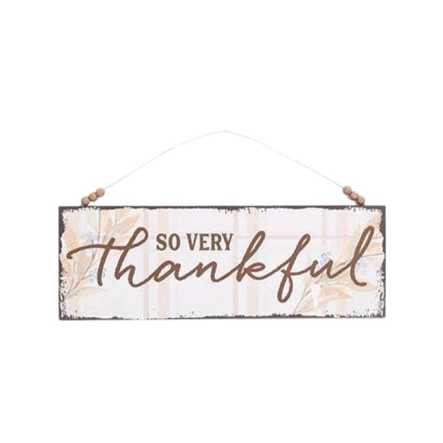 Burton & Burton Signs | Thankful Fall Plaid Sign