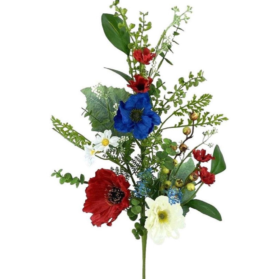 Liberty Floral Floral Decor | Patriotic Poppy Camellia Bush