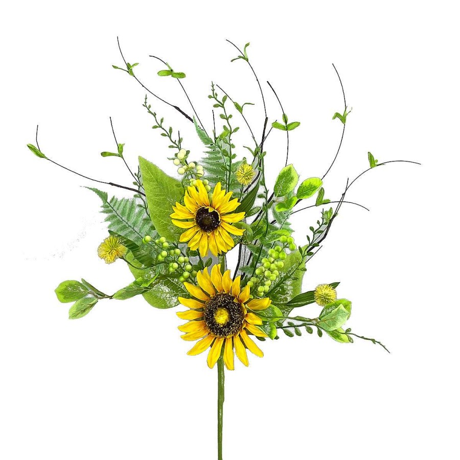 Liberty Floral Floral Decor | Sunflower Mix Leaves Spray