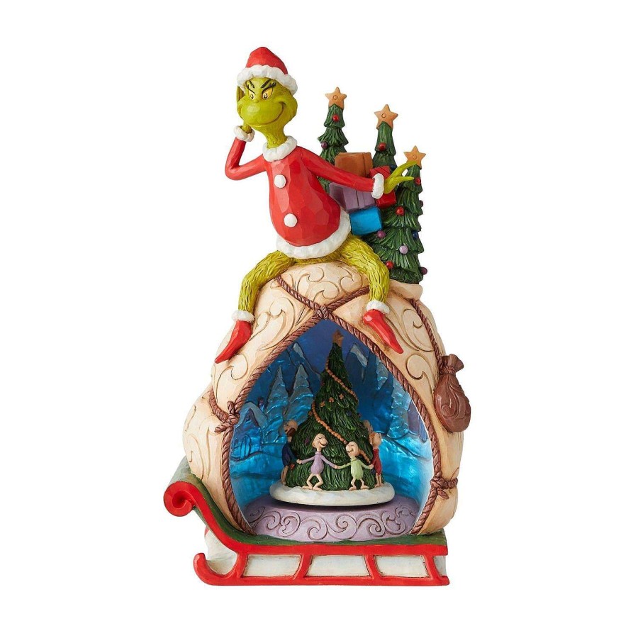 Department 56 Focal Points | Grinch Light Rotatable Scene, Dept. 56 Village