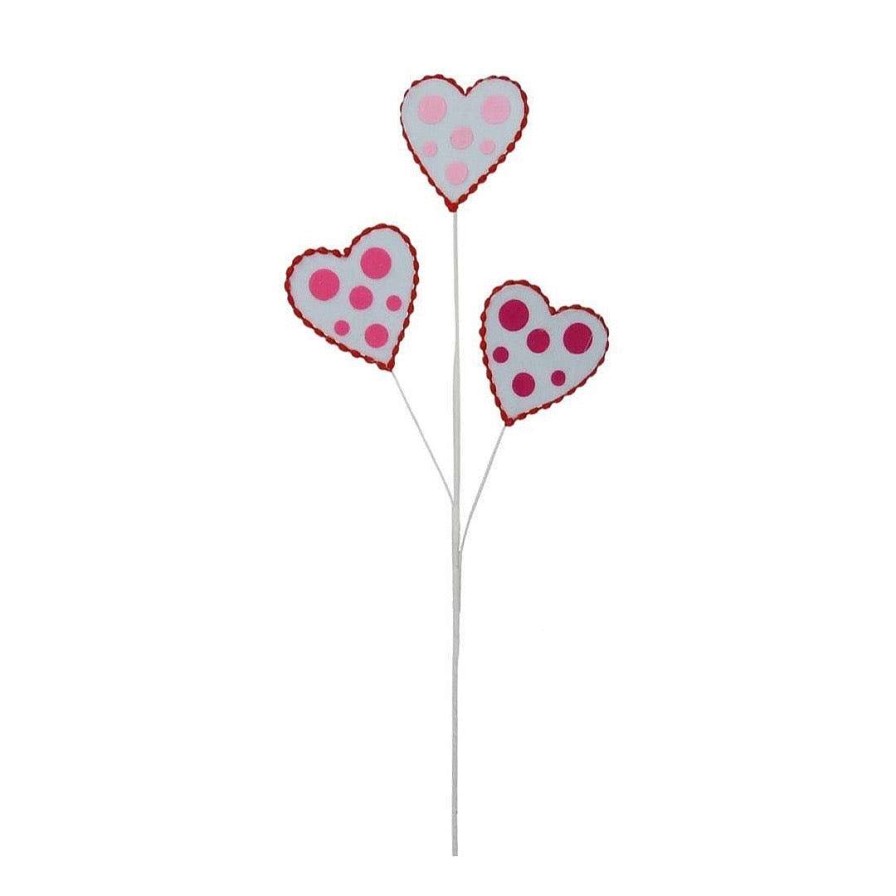 Craig Bachman Sprays | Felt Polkadot Heart Spray, 24.5"