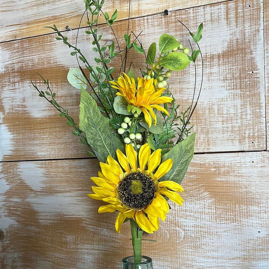 Liberty Floral Floral Decor | Sunflower Mix Leaves Spray