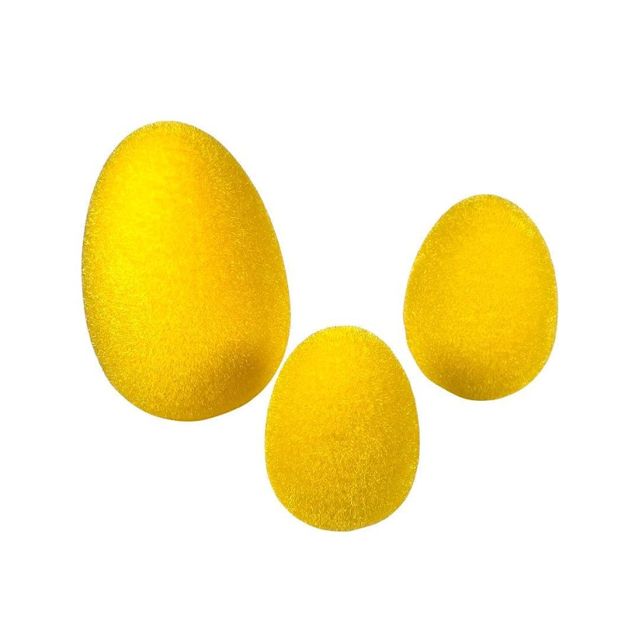 180 Degrees Table Decor | Yellow Flocked Eggs