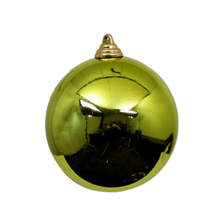 Farrisilk Ball Ornaments | Lime Green Shiny Ball Ornament, 6"