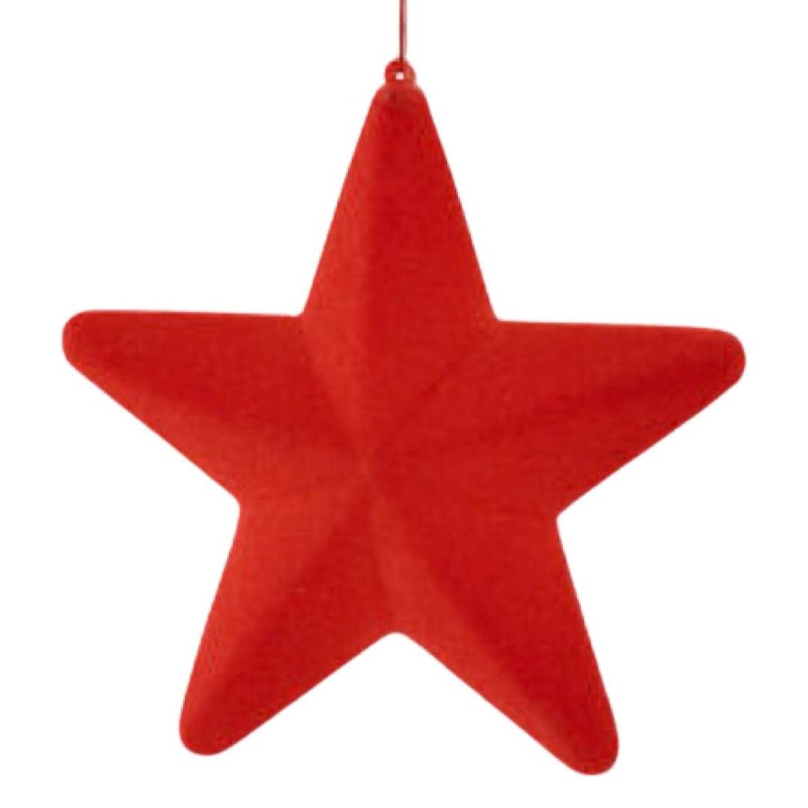 180 Degrees Figurines | Flocked Hanging Stars, Medium