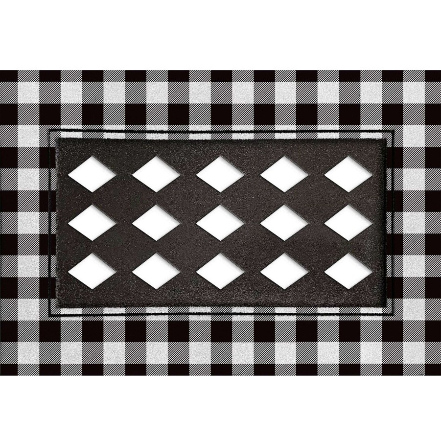 Evergreen Rugs & Mats | Flocked Check Sassafras Mat Tray