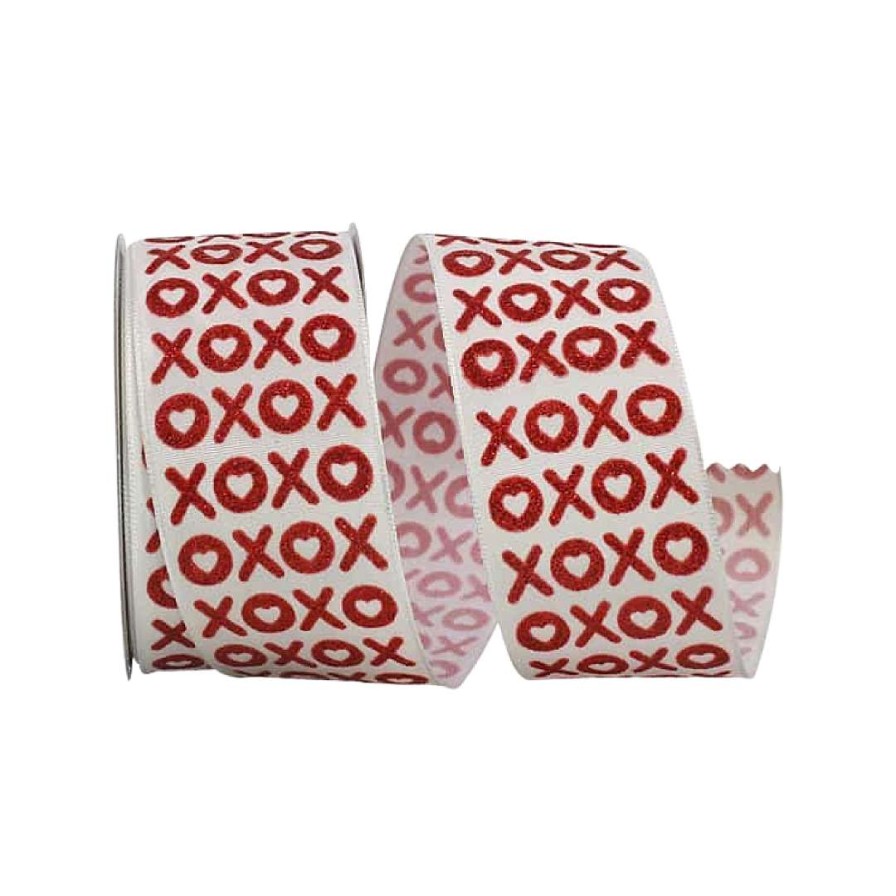 Reliant Ribbon Ribbon | Xo Glitter Ribbon, 1.5" X 10Yd