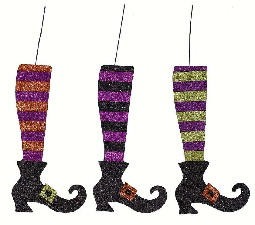 Craig Bachman Wall Decor | Striped Glitter Witch Legs