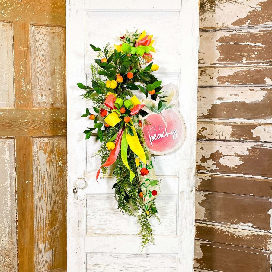 RAZ Spring | Peach Floral Spray