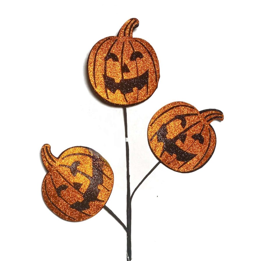 Craig Bachman Floral | Glitter Jack-O-Lantern Spray