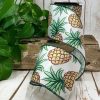 D. Stevens Ribbon | Tropical Pineapple On White Ribbon 4"X10Yds