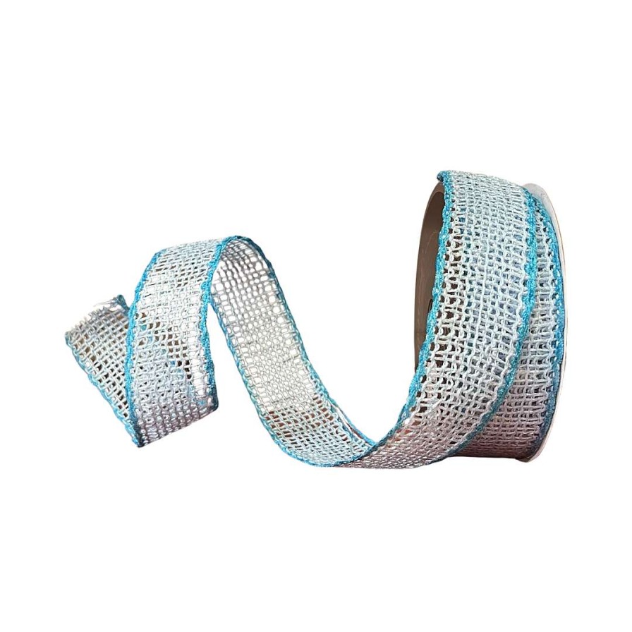 Farrisilk Spring Ribbon | Light Blue Vibrant Weave Ribbon, 1.5" X 10Yd