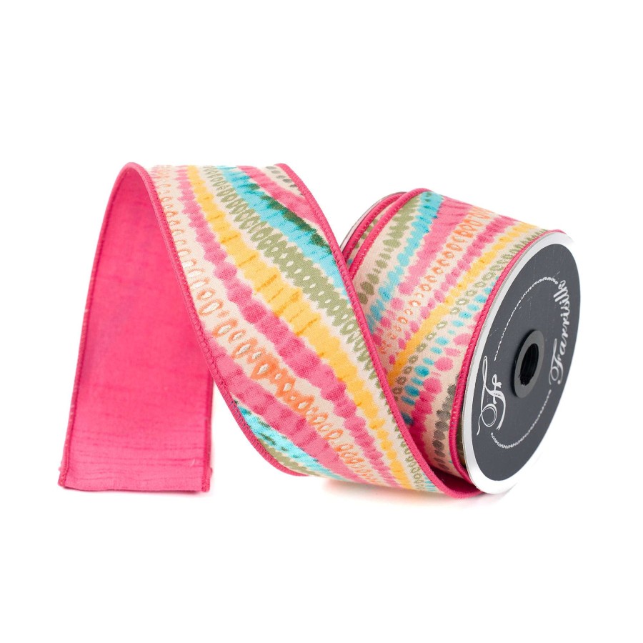 Farrisilk Ribbon | Multi Bohemian Waves Ribbon, 2.5" X 10Yd