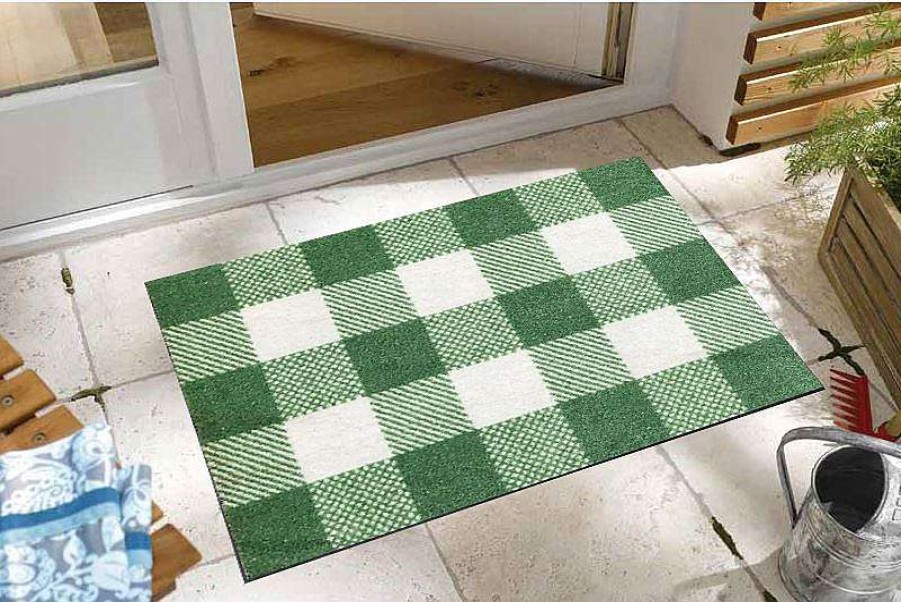 Studio 67 Rugs & Mats | Tartan Sage Mat