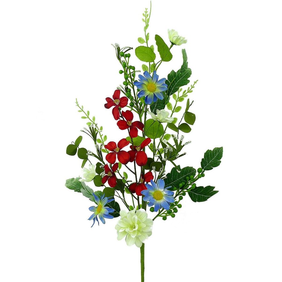 Liberty Floral Floral Decor | Patriotic Dahlia Daisy Spray