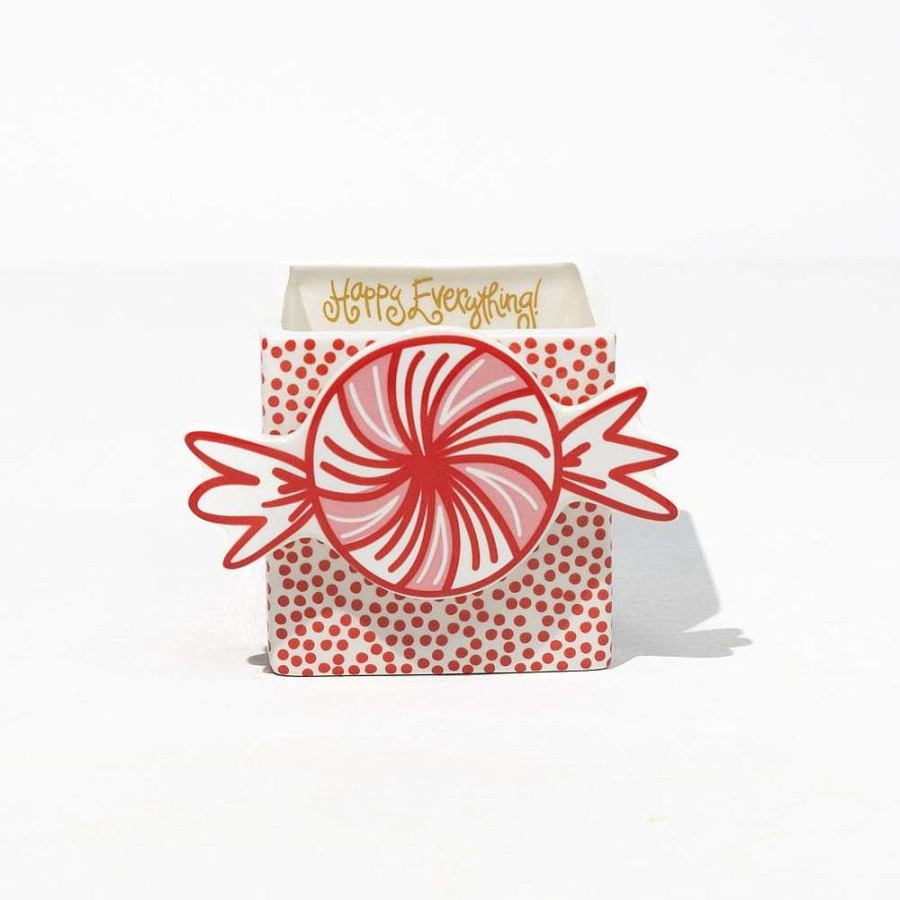 Happy Everything Decorative Containers | Red Dot Small Nesting Cube By Happy Everything!