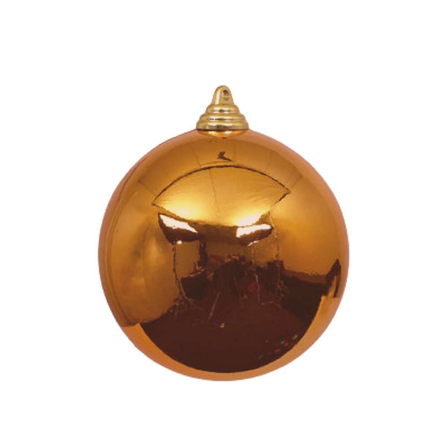 Farrisilk Ball Ornaments | Copper Shiny Ornament, 6"