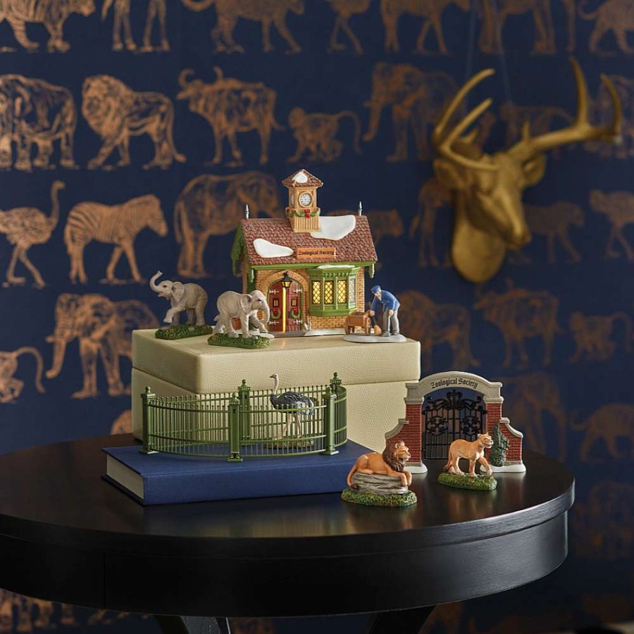 Department 56 Table Decor | Zoological Gardens Lions Set, Dept. 56 Village