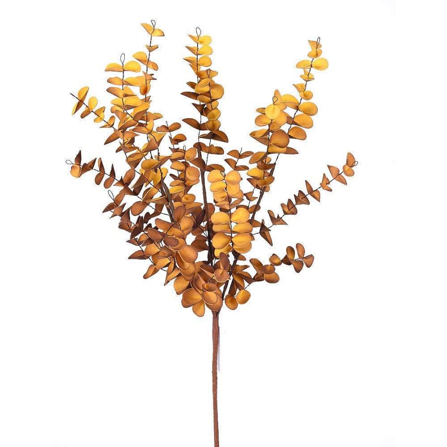 Direct Export Co. Floral | Mustard Coral Leaf Bush