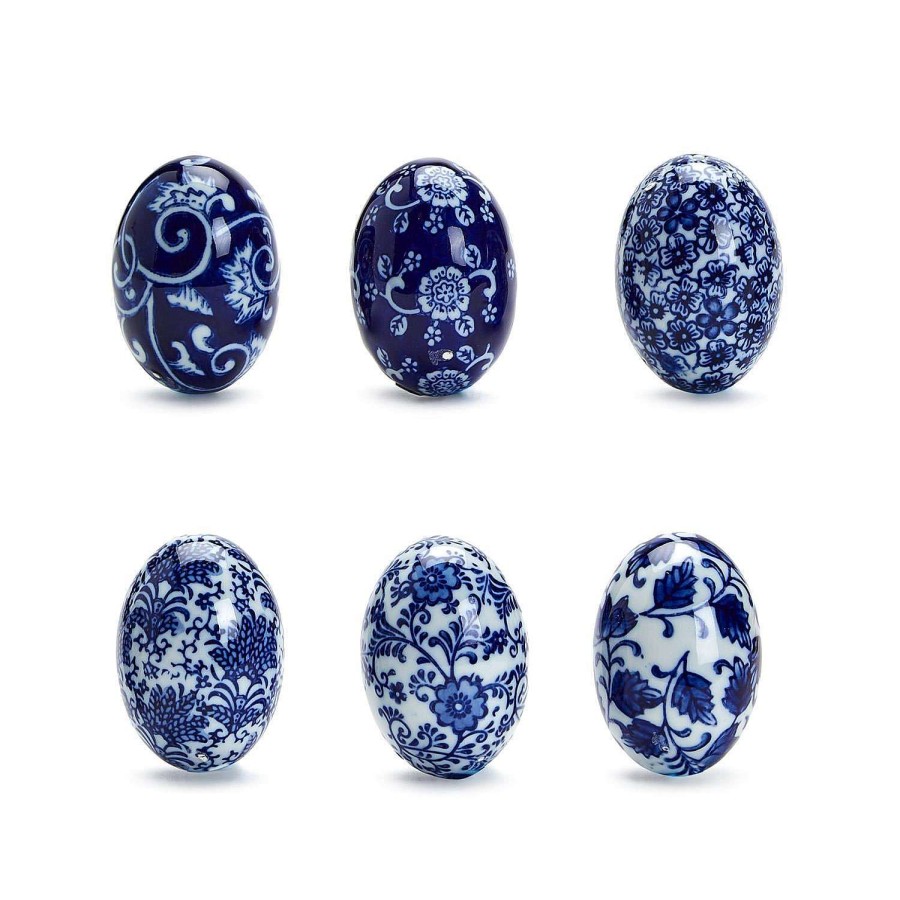 Two's Company Easter | Blue And White Hand-Painted Eggs