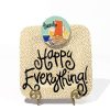 Happy Everything Table Decor | Gold Swirl Mini Plate Stand By Happy Everything!