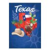 Evergreen Wall Decor | Texas State Garden Suede Flag