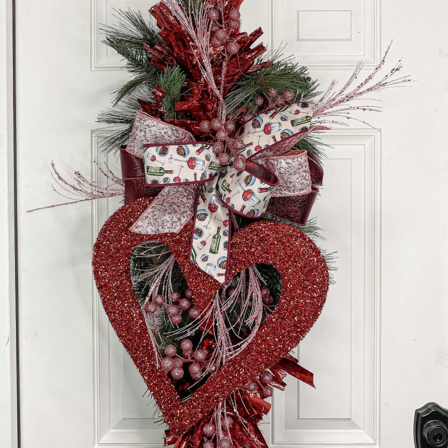 Craig Bachman Table Decor | Glitter Hollow Heart 14"