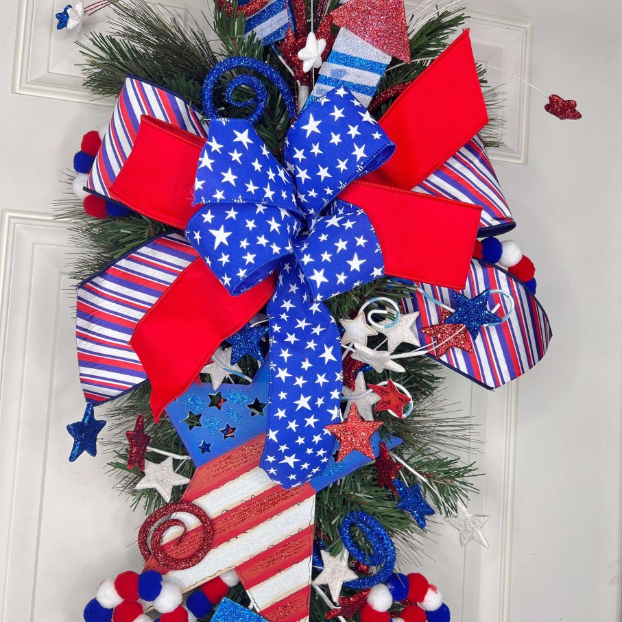 Miss Cayce's Patriotic | Patriotic Star Teardrop, Long