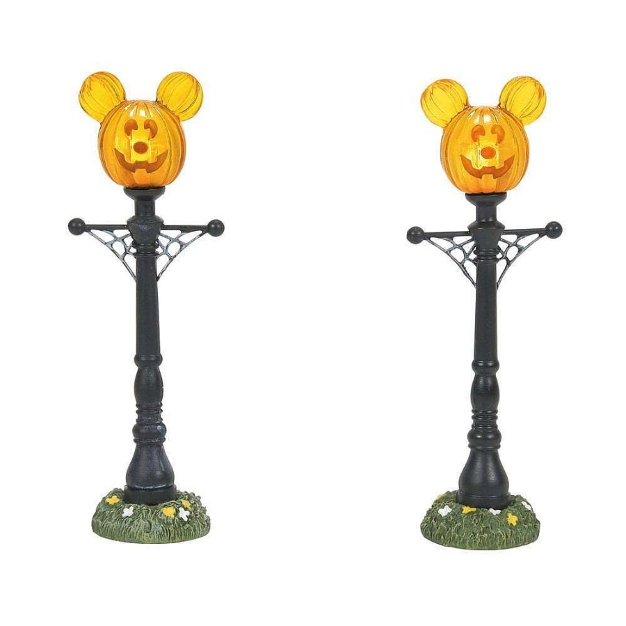 Department 56 Table Decor | Mickey'S Pumpkintown Street Lights, Dept. 56 Village