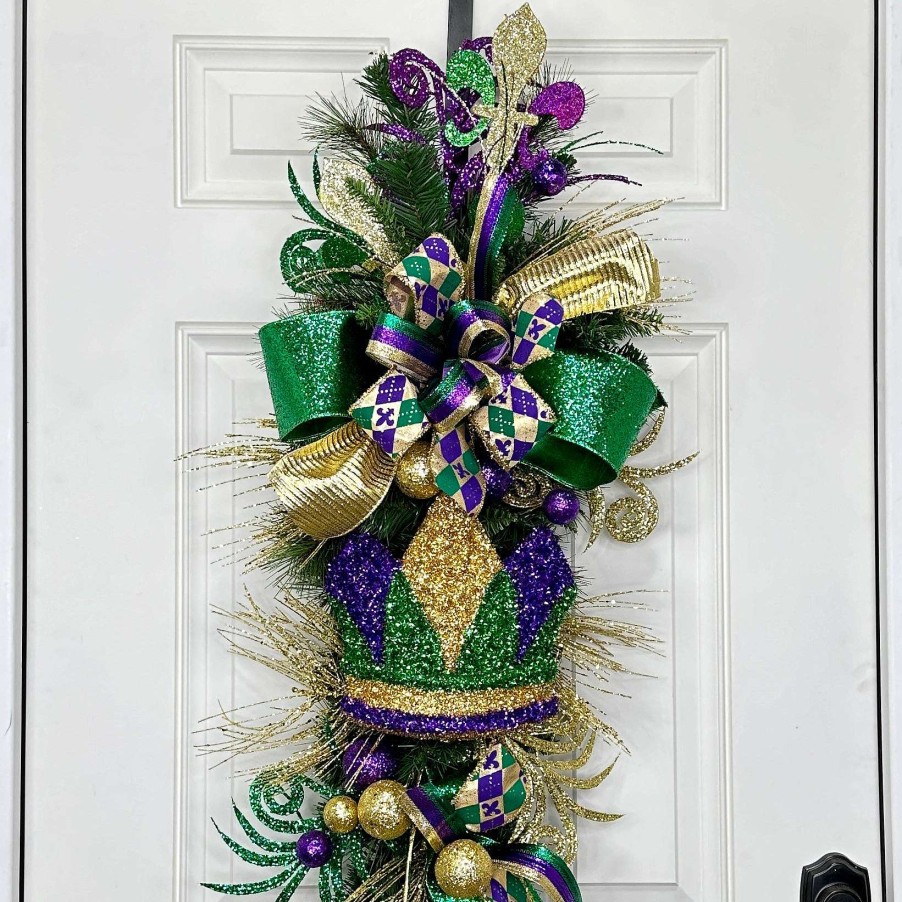 Regency Mardi Gras | Glitter Fleur De Lis Spray