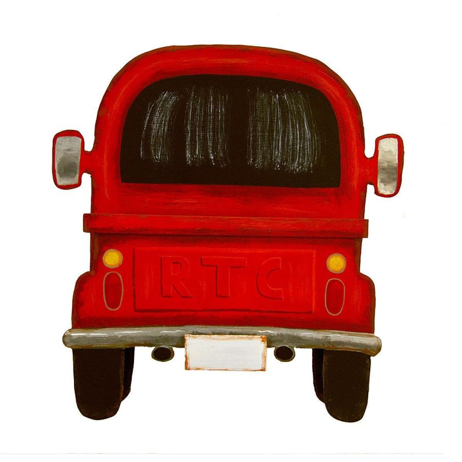 The Round Top Collection Home Accents | Red Truck Pocket, Back View