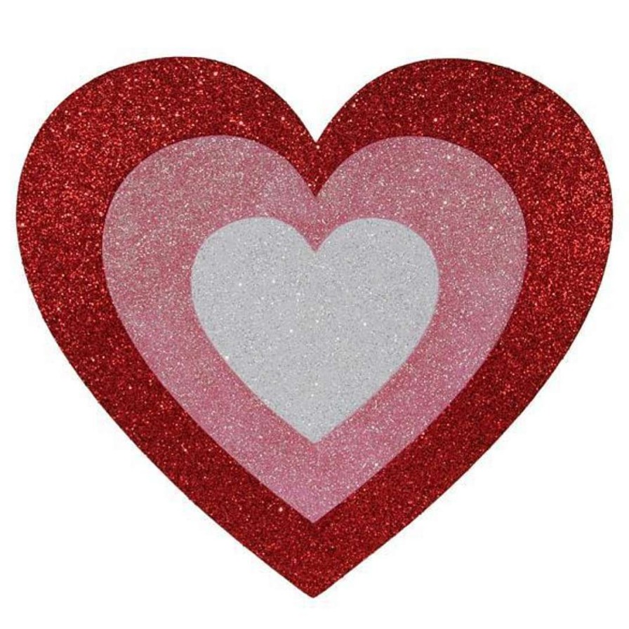 Craig Bachman Signs | Red, Pink, And White Glittered Heart