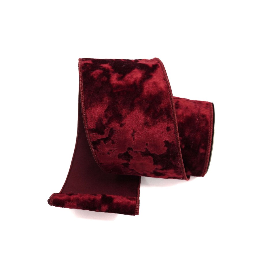 Farrisilk Ribbon | Ruby Silky Velvet Ribbon, 4" X 10Yd