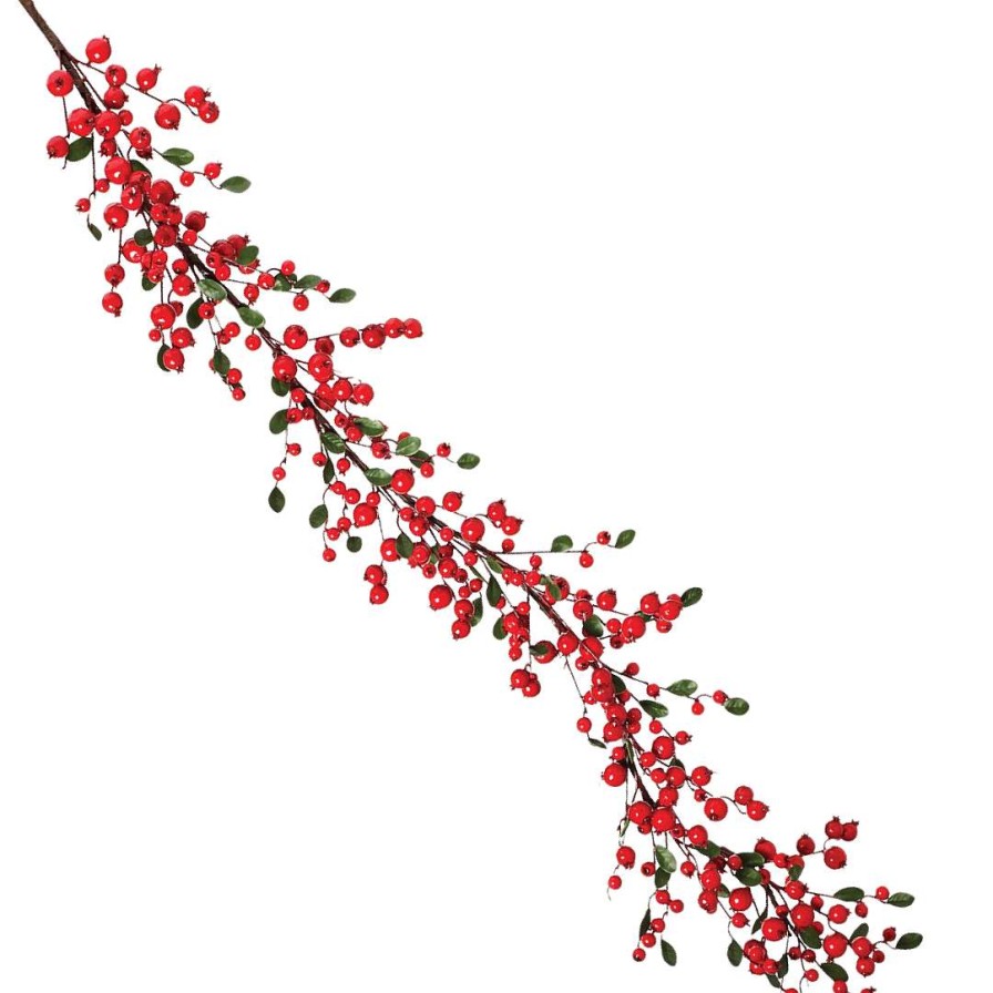 Regency Floral | Red Mixed Berry Leaf Garland, 48"