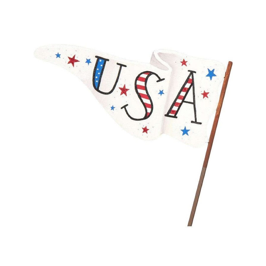 The Round Top Collection Pot Stakes | Patriotic Pennant Flag