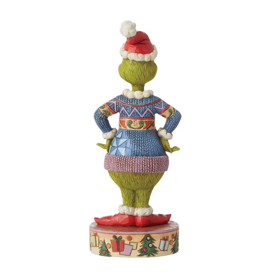 Department 56 Table Decor | Grinch Wearing Ugly Sweater Figurine, Dept. 56 Village